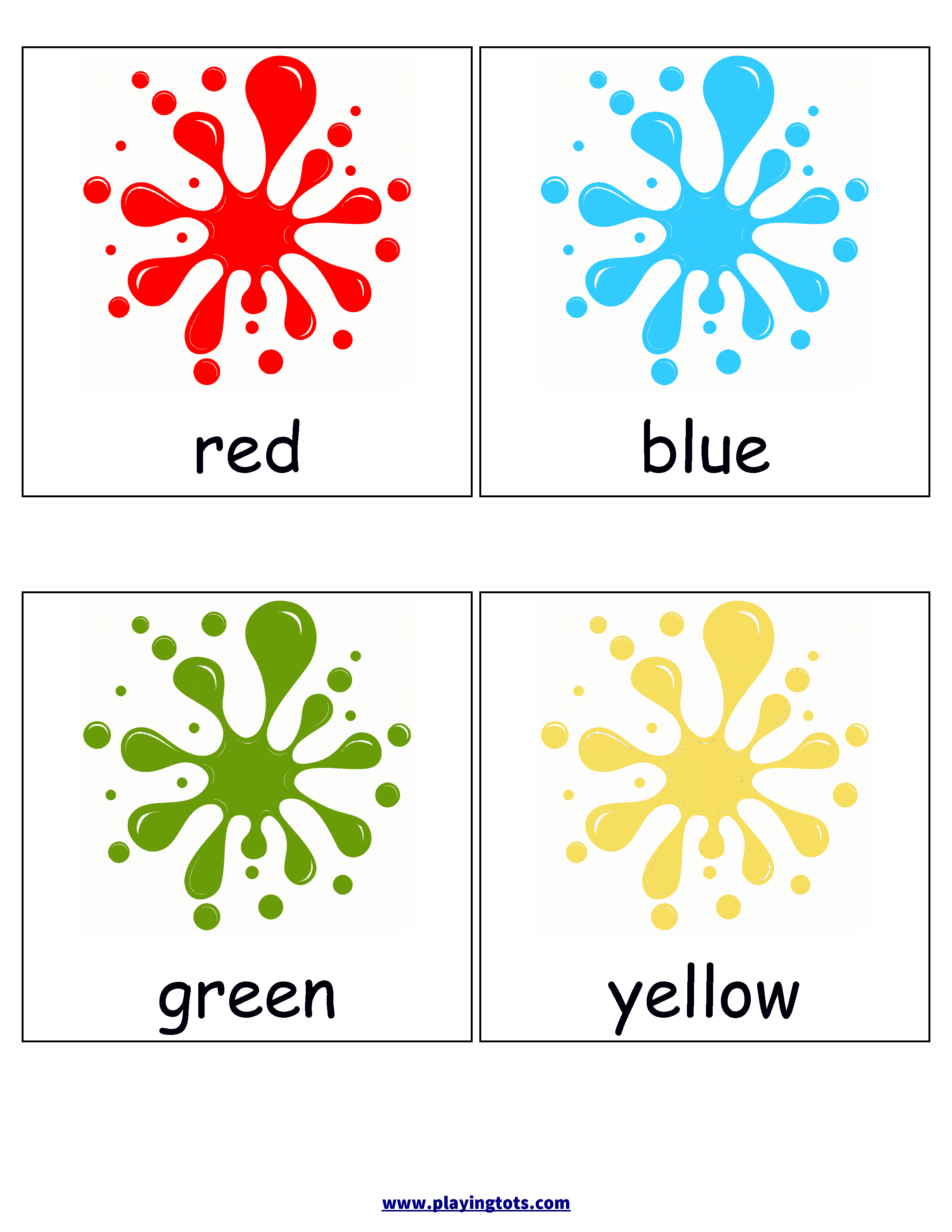 Free Printable Colors Flash Cards | Ell/esl Flashcards, Games, Apps - Free Printable Colour Flashcards