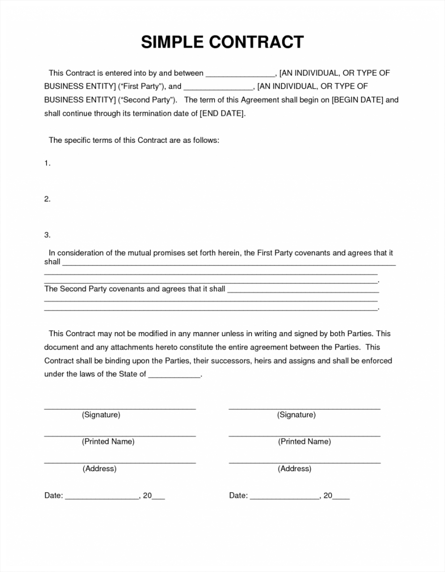 Free Printable Construction Contracts Contract 8377825500033 Ndash - Free Printable Handyman Contracts