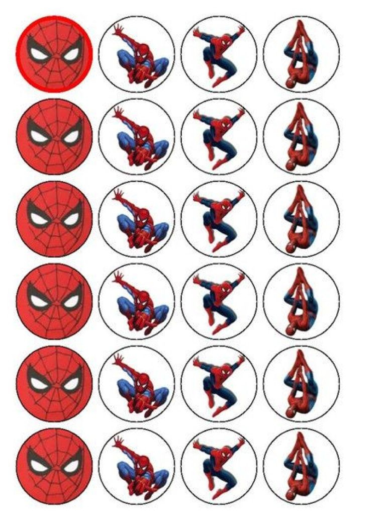 Free Printable Cupcake Wrappers And Toppers With Spiderman - Free Printable Spiderman Pictures