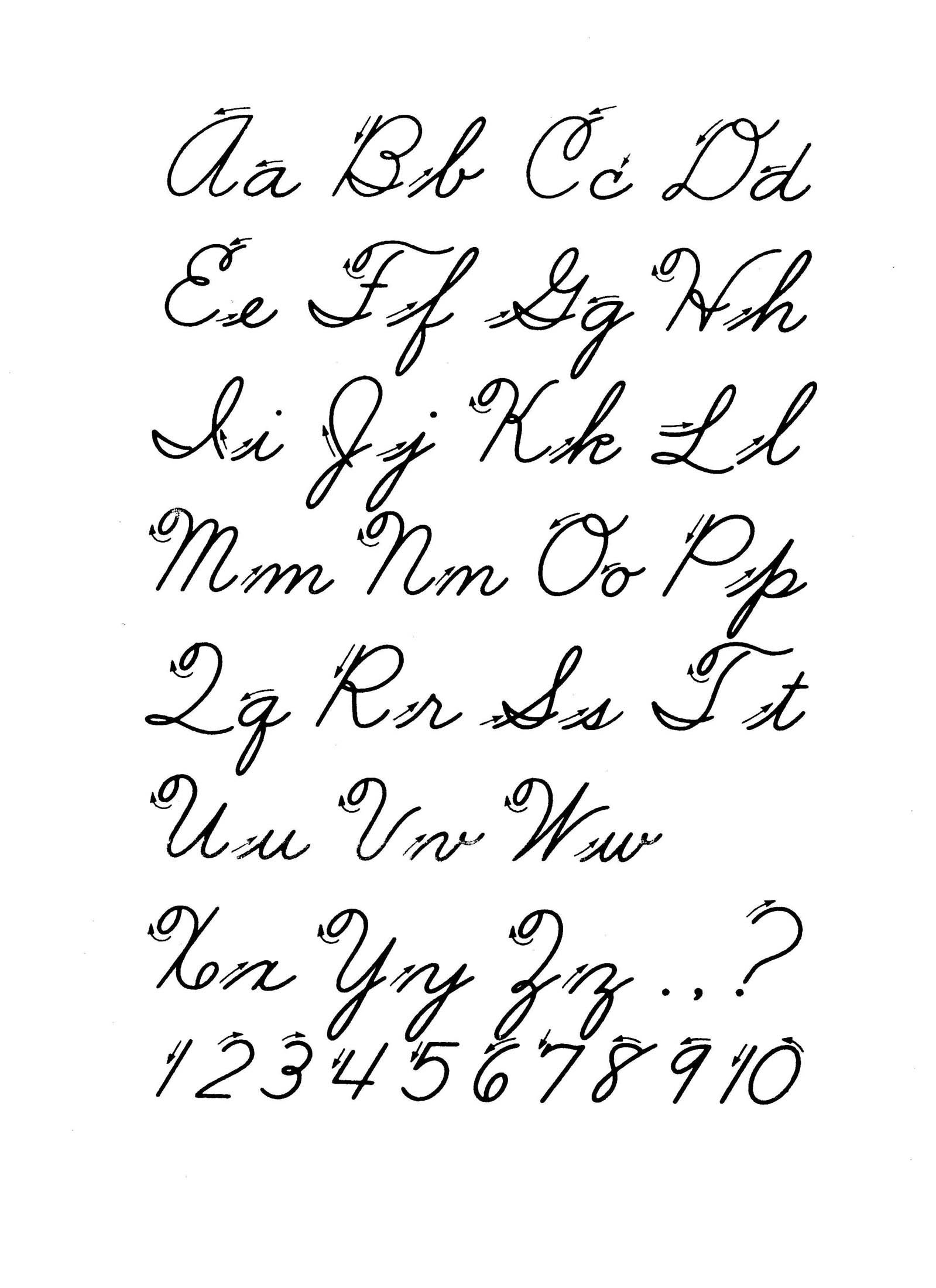 Free Printable Cursive Alphabet Letters | Design: Lettering - Free Printable Cursive Practice