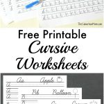 Free Printable Cursive Worksheets | Copywork, Notebooking And   Free Printable Handwriting Paper