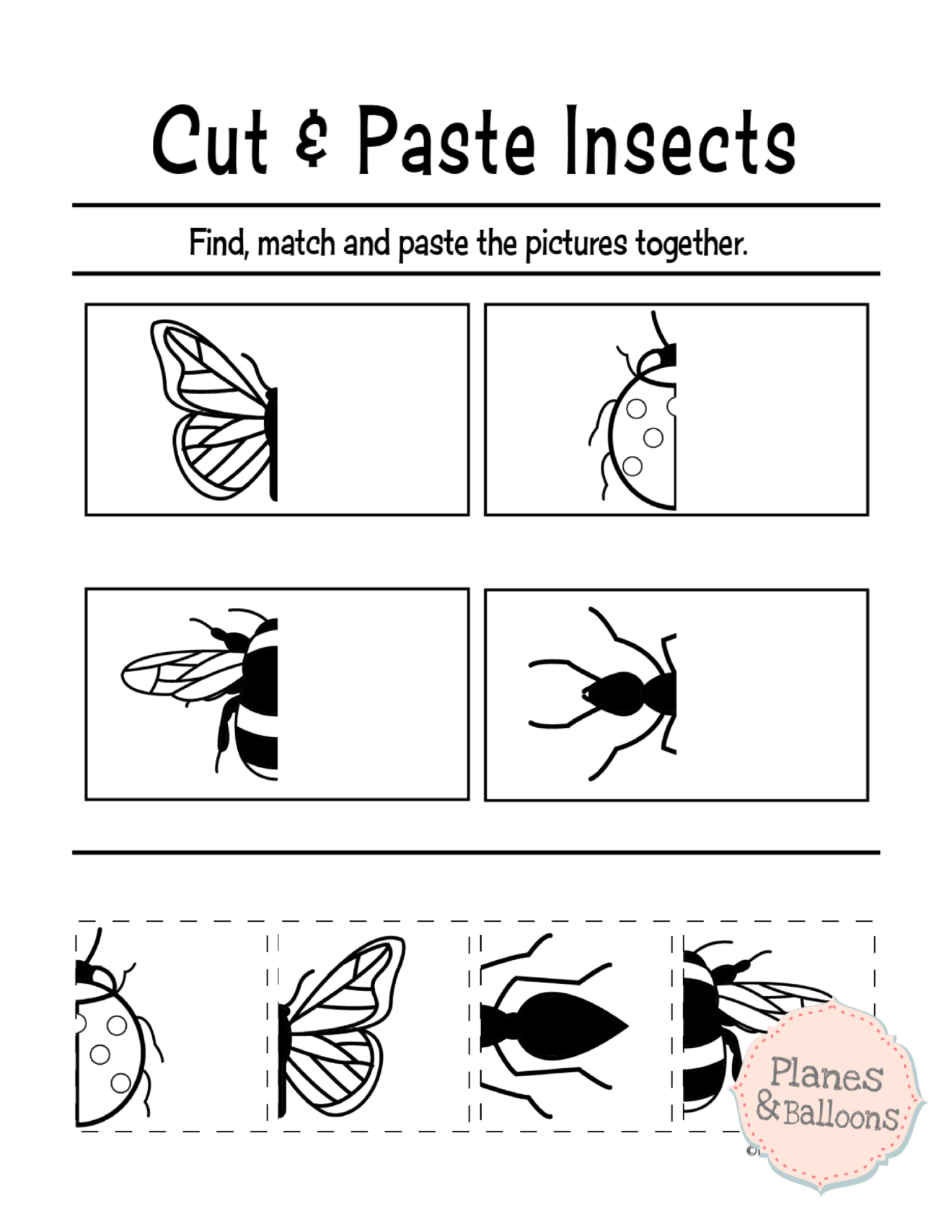 Free Printable Kindergarten Worksheets Cut And Paste Free Printable