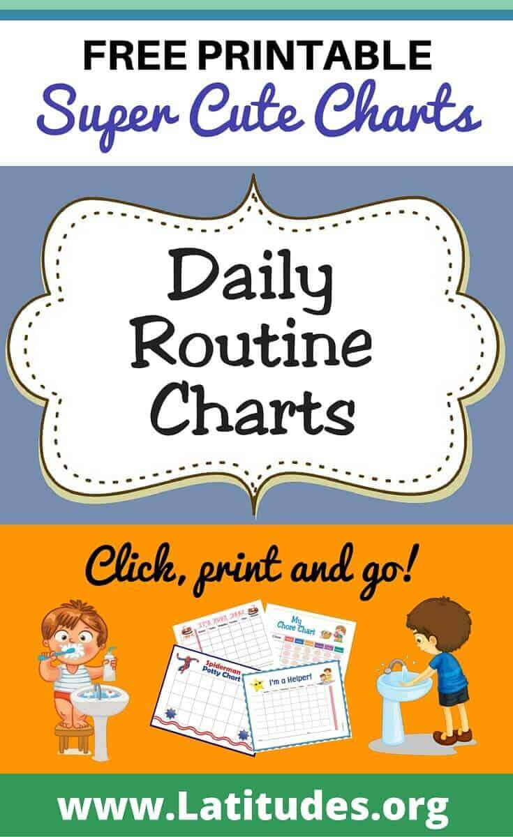 Free Printable Daily Routine Charts For Kids | Acn Latitudes - Children&amp;#039;s Routine Charts Free Printable