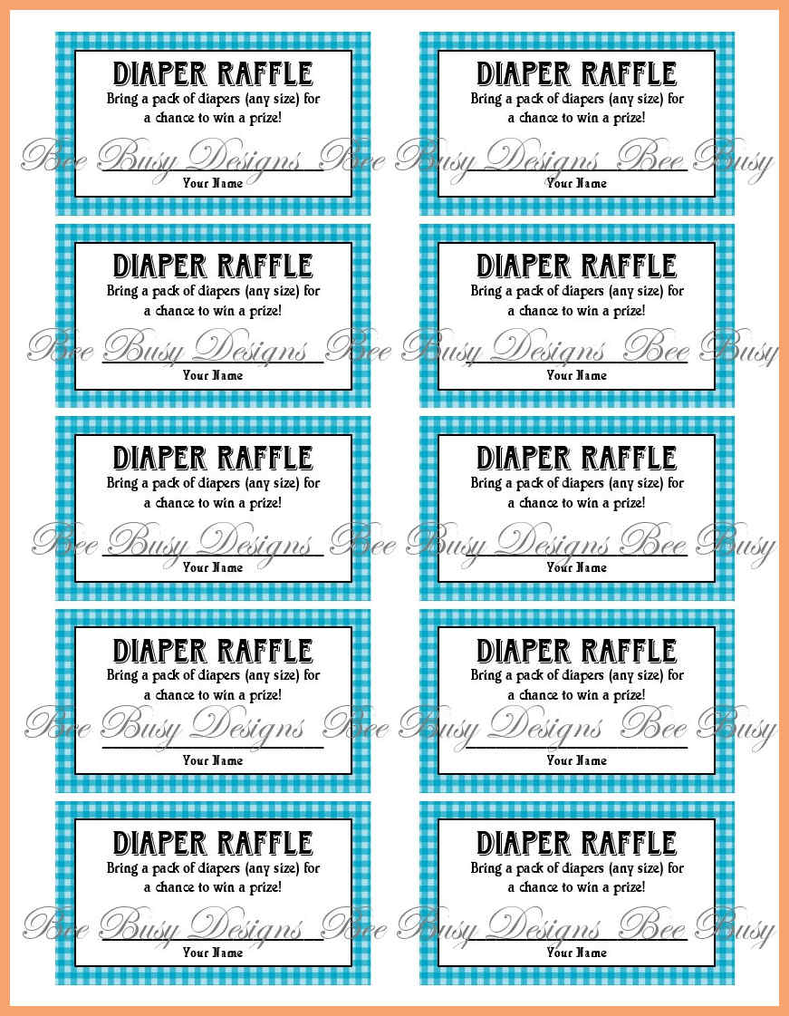 Free Printable Diaper Raffle Tickets For Baby Shower - Baby Shower Ideas - Free Printable Diaper Raffle Tickets For Boy Baby Shower