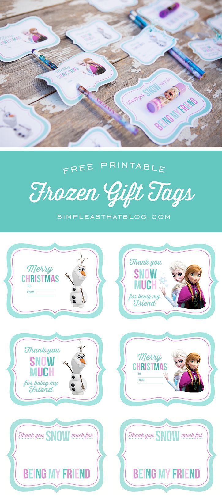 Free Printable Disney Frozen Gift Tags | Simple As That Printables - Birthday Party Favor Tags Printable Free