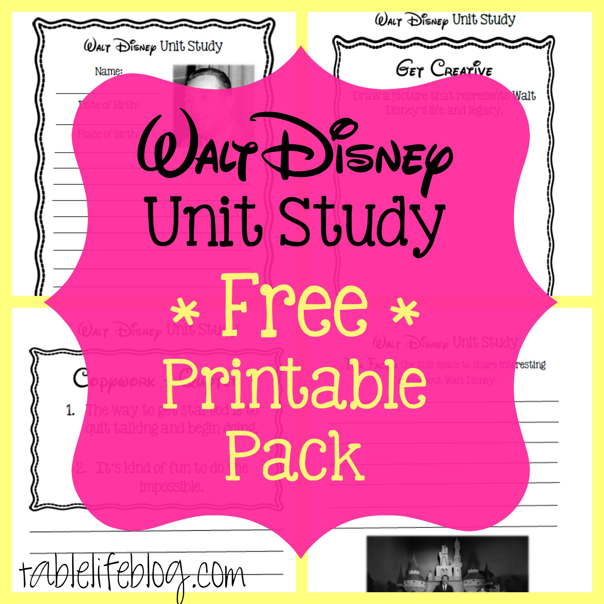 Free Printable Disney Stories Walt Disney Printable Pack Image - Free Printable Disney Stories