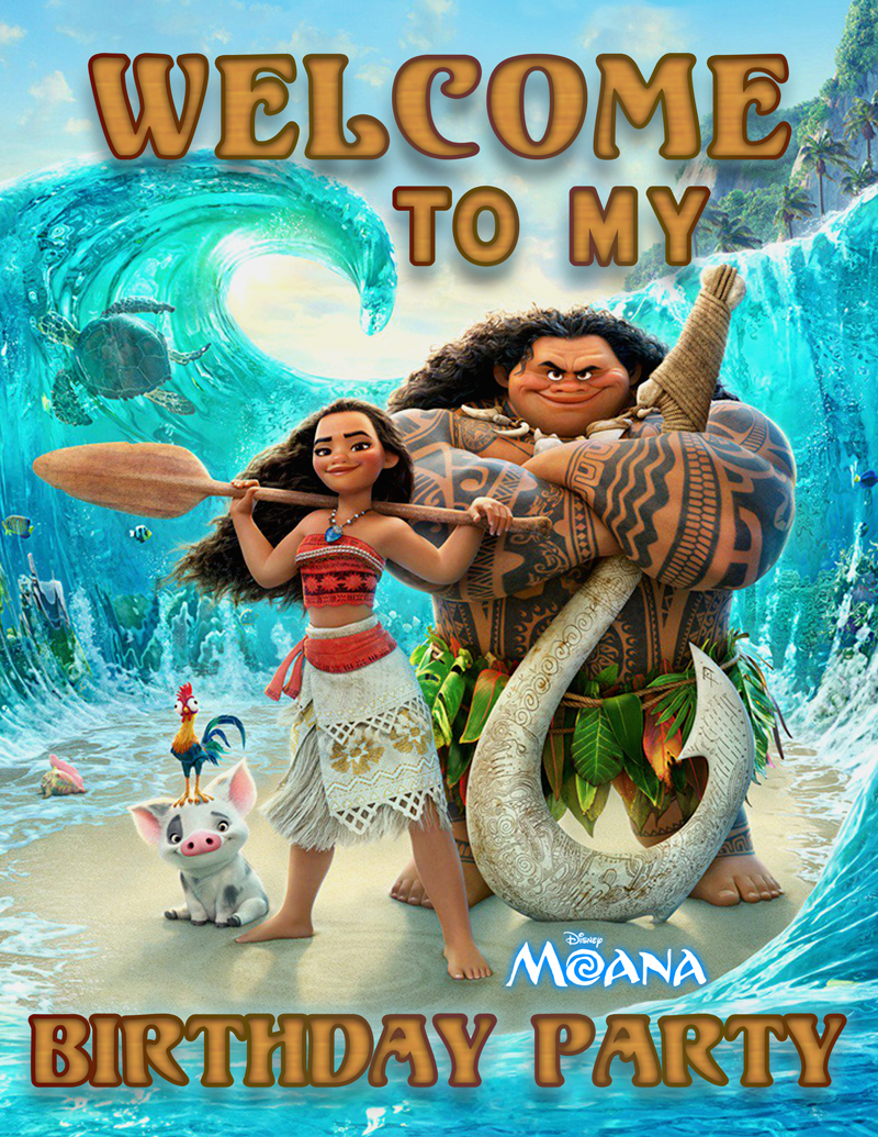 Free Printable Disney&amp;#039;s Moana Birthday Party Decorations #moana - Free Printable Moana Birthday Cards