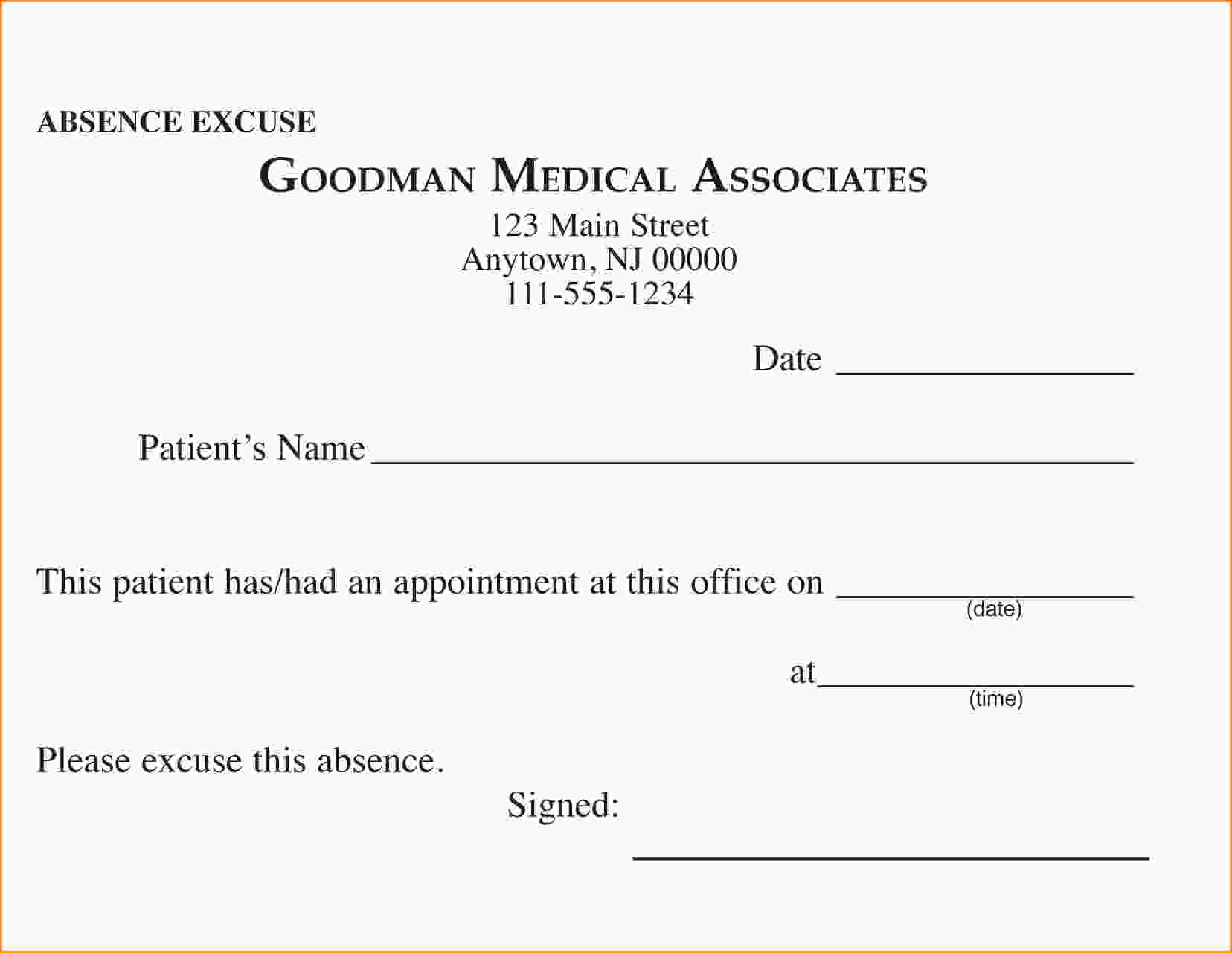 Free Printable Doctors Excuse For Work | Rota Template - Free Printable Doctor Excuse Slips