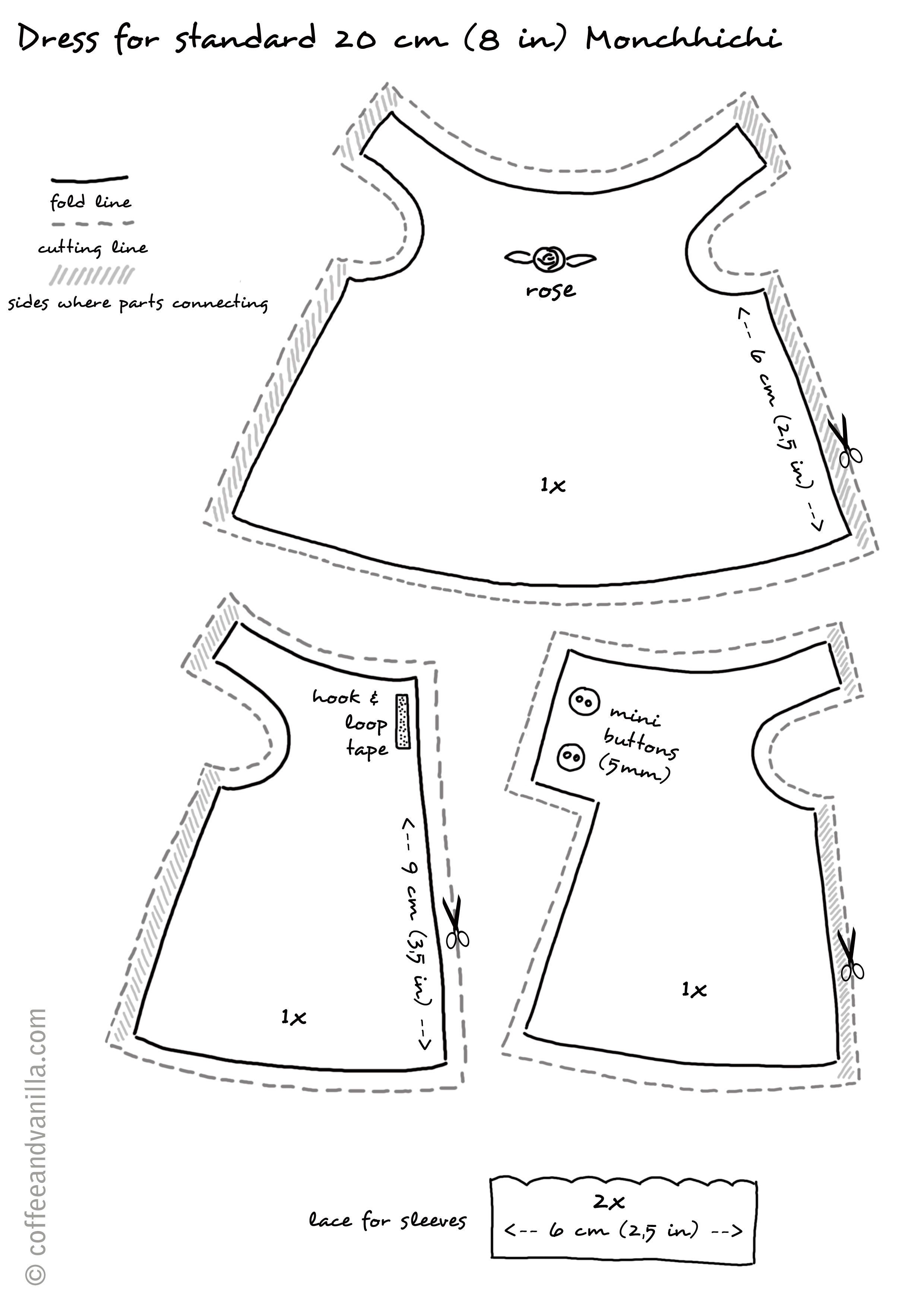 Free Printable Doll Clothes Patterns |  Post From Coffee - Free Printable Patterns For Sewing Doll Clothes