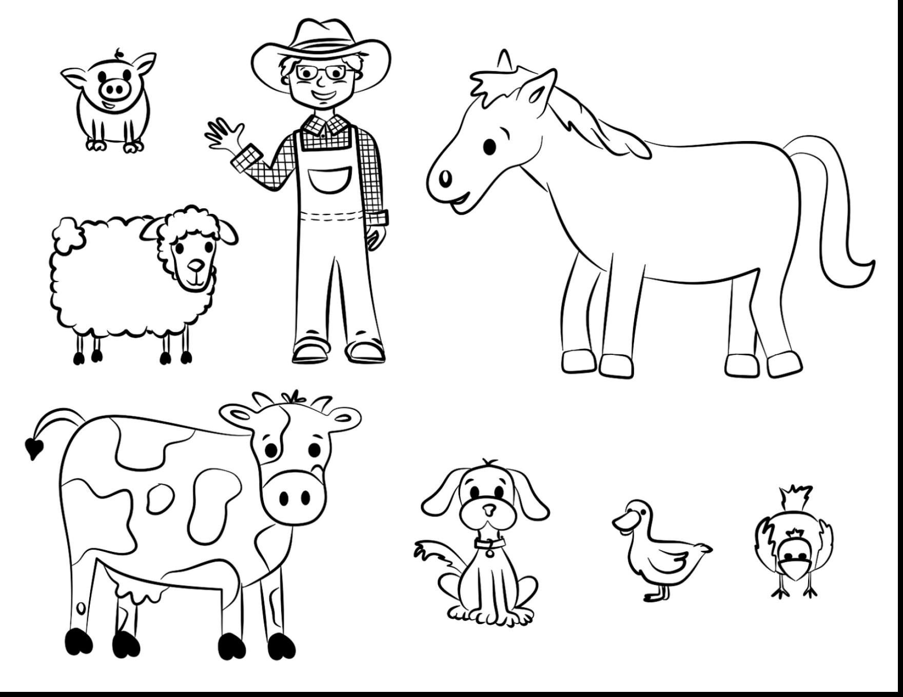 Free Printable Domestic Animals Coloring Pages Download | Coloring - Free Printable Farm Animals