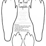 Free Printable Easter Bunny Paw Prints Template: Front And Back Paws   Free Printable Easter Masks