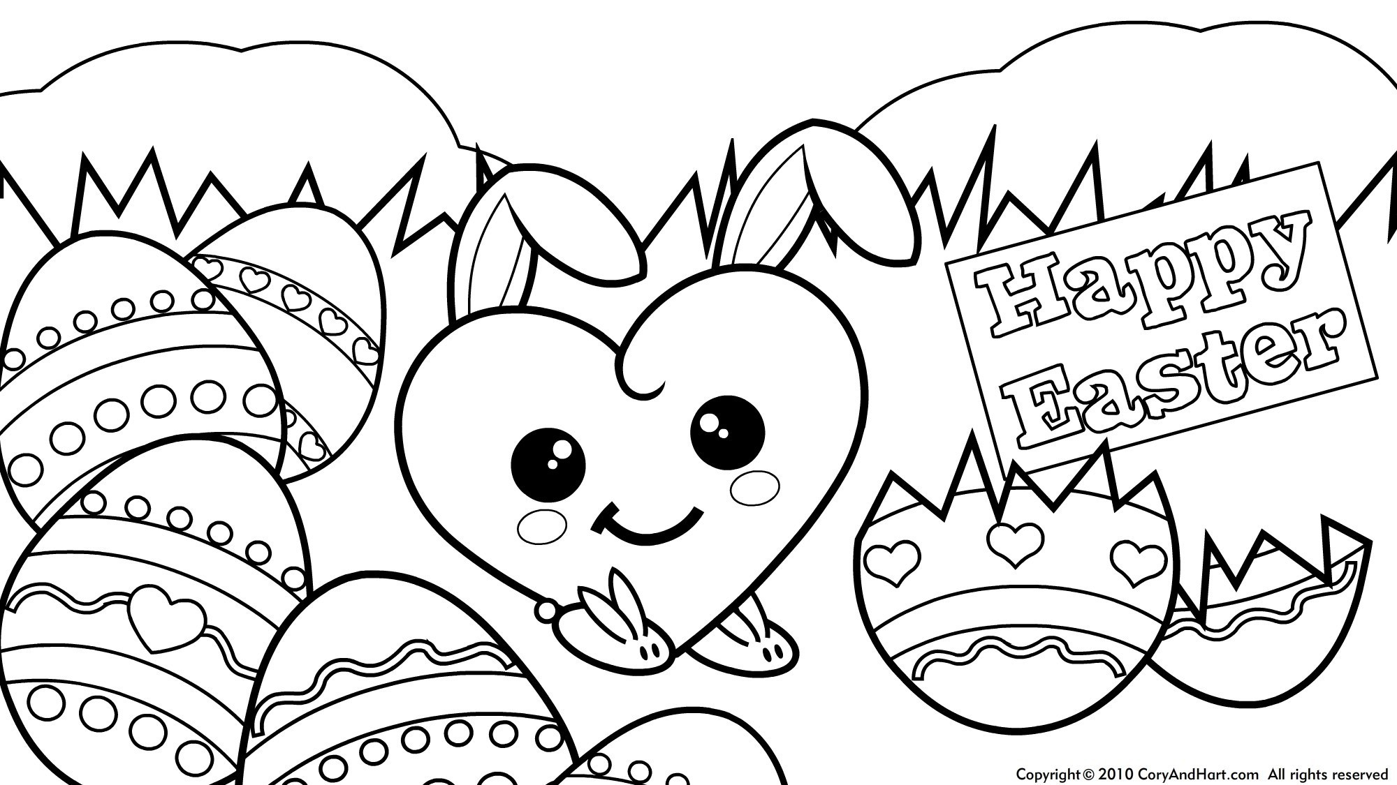 Free Printable Easter Coloring Pages - Bitslice - Free Printable Easter Coloring Pictures