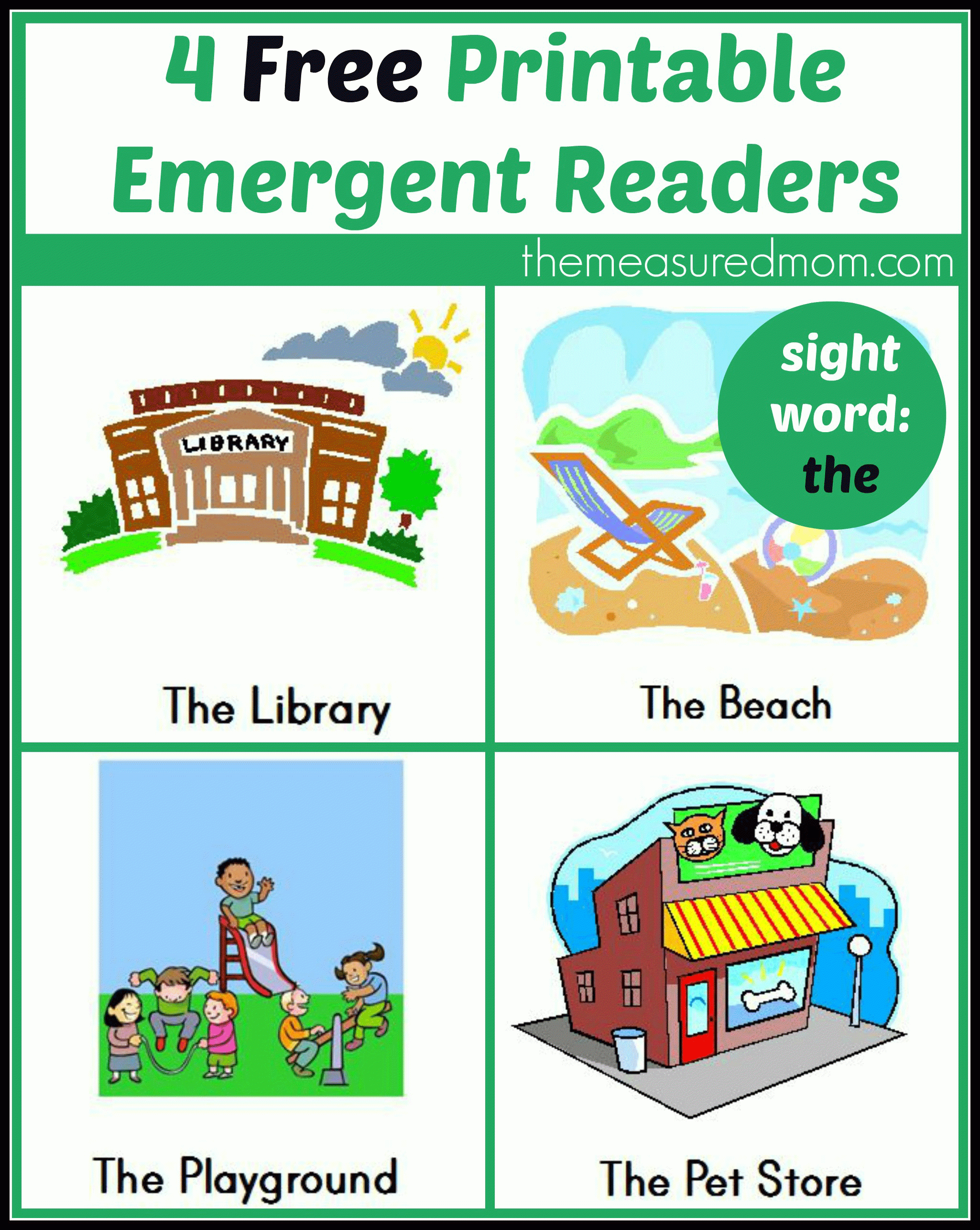 Free Printable Emergent Readers: Sight Word &amp;quot;the&amp;quot; - The Measured Mom - Free Printable Kindergarten Level Books
