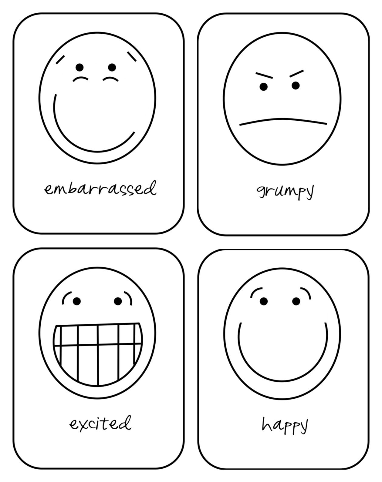 Free Printable Emotion Flash Cards For Your Toddler | Hopes And - Free Printable Pictures Of Emotions