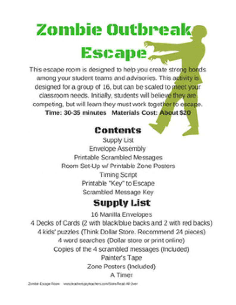 Printable Escape Room Free  Free Printable