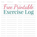Free Printable Exercise Log – Free Printable Fitness Log