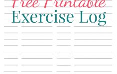 Free Printable Fitness Log