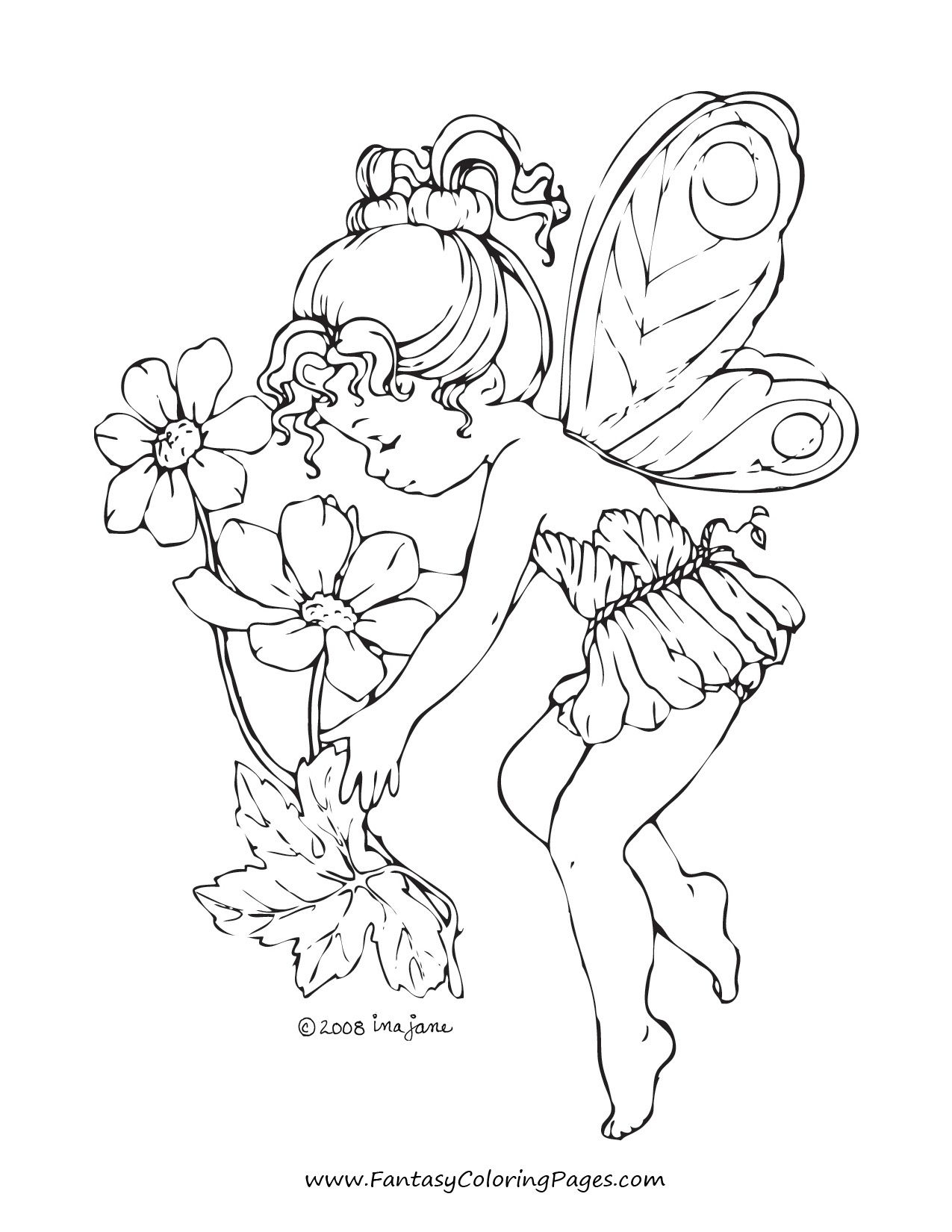 Free Printable Fairy Coloring Pages For Kids | Zcards (People B&amp;amp;w - Free Printable Fairy Coloring Pictures