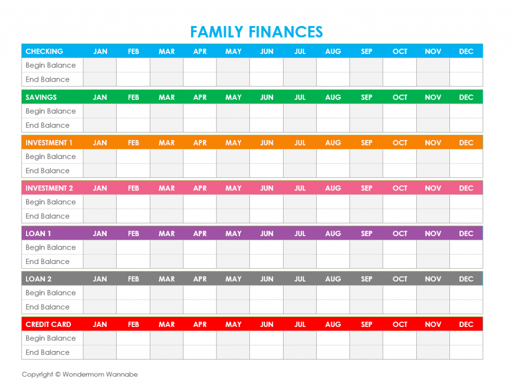 Free Printable Family Budget Worksheets - Free Printable Family Budget