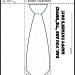 Free Printable Father's Day Tie Coloring Page. Color, Cut, Fold   Free Printable Tie Template