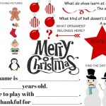 Free Printable Fill In The Blank Christmas Games – Festival Collections   Free Printable Christmas Games For Preschoolers