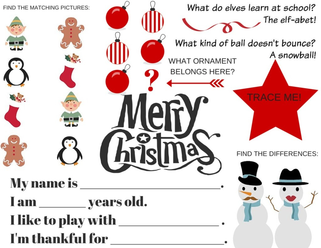 Free Printable Fill In The Blank Christmas Games – Festival Collections - Free Printable Christmas Games For Preschoolers