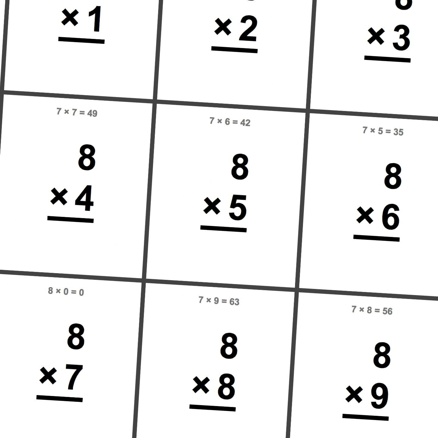 Free Printable Flash Cards For Multiplication Math Facts. This Set - Free Printable Math Flashcards Addition