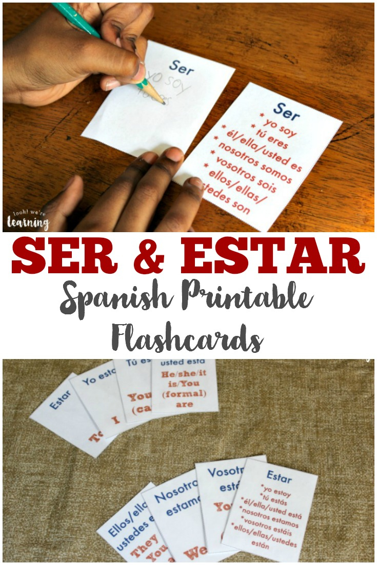 Free Printable Flashcards: Ser And Estar Flashcards - Free Printable Spanish Verb Flashcards