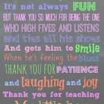 Free Printable For A Teacher. "to My Son's Teachers, Thank You". I   Free Printable Love Poems For Him