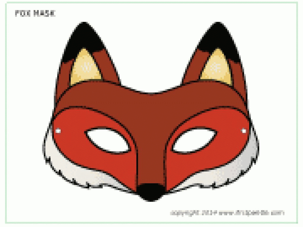 Free Printable Fox Mask Template | Free Printable - Free Printable Fox Mask Template