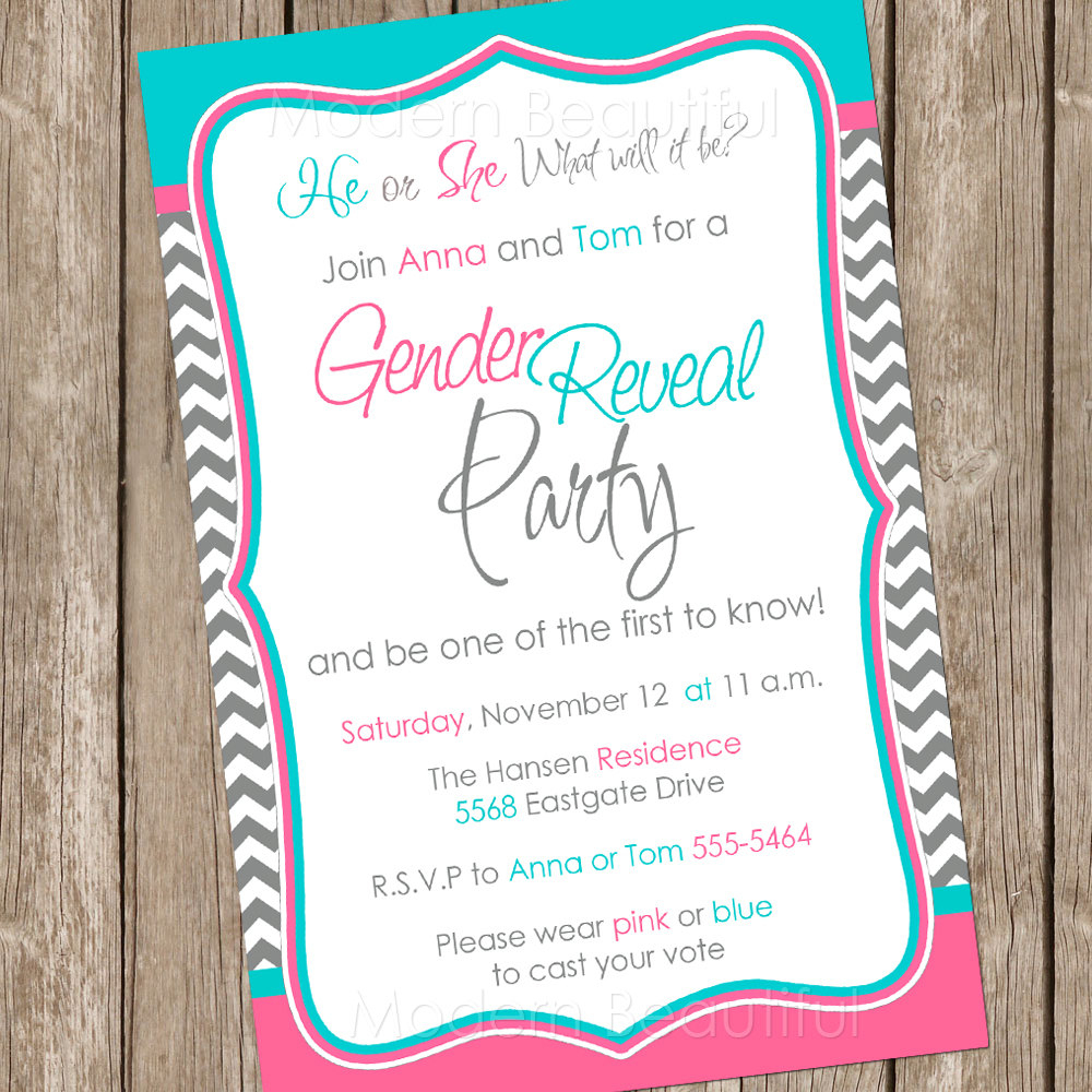 Printable Gender Reveal Cards