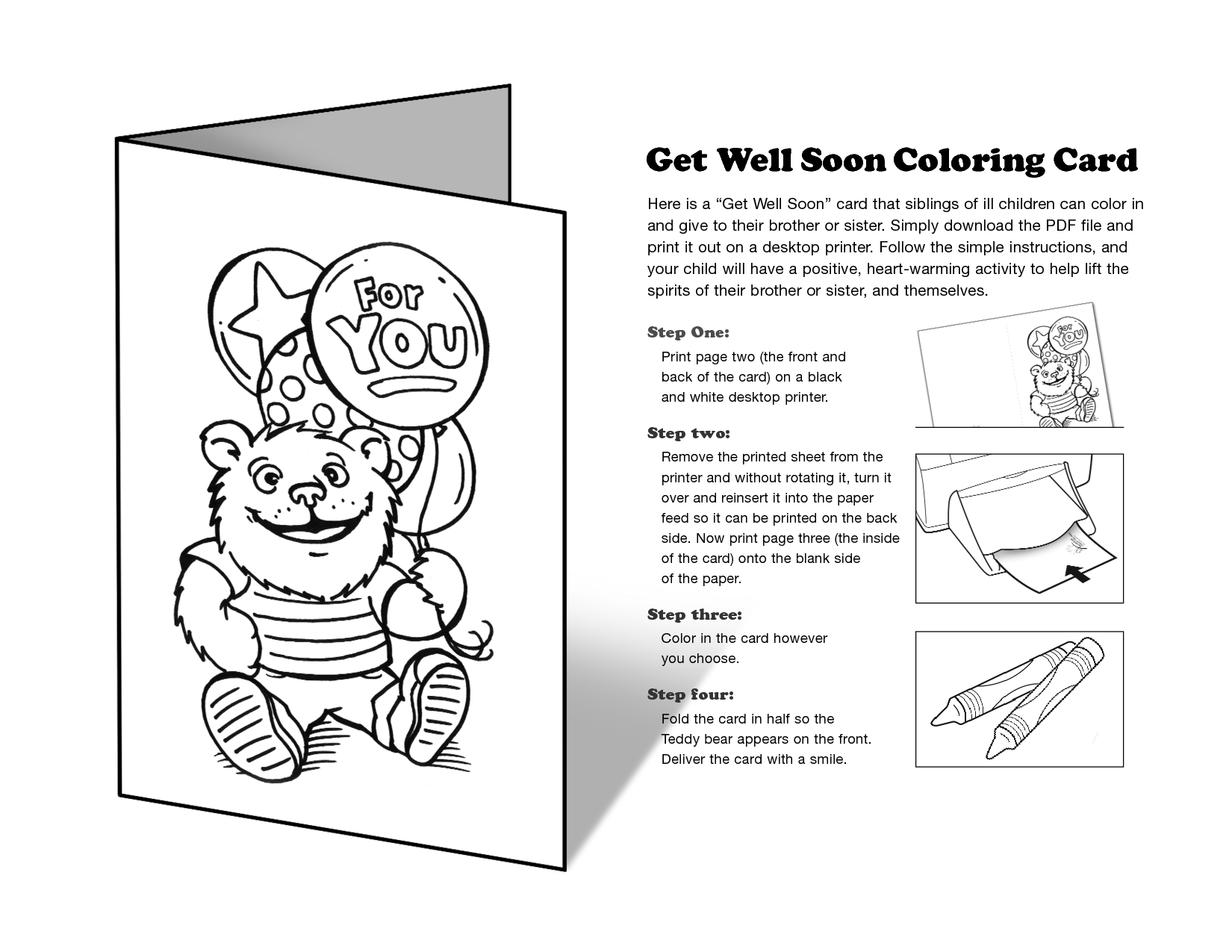 Free Printable Get Well Cards To Color - Printable Cards - Free Printable Cards To Color