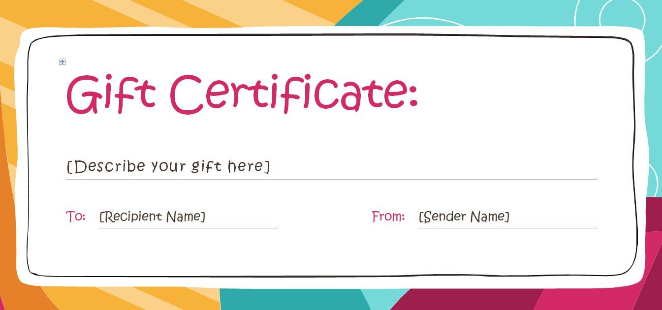 Free Printable Gift Certificates Templates Sample | Get Sniffer - Free Printable Gift Cards