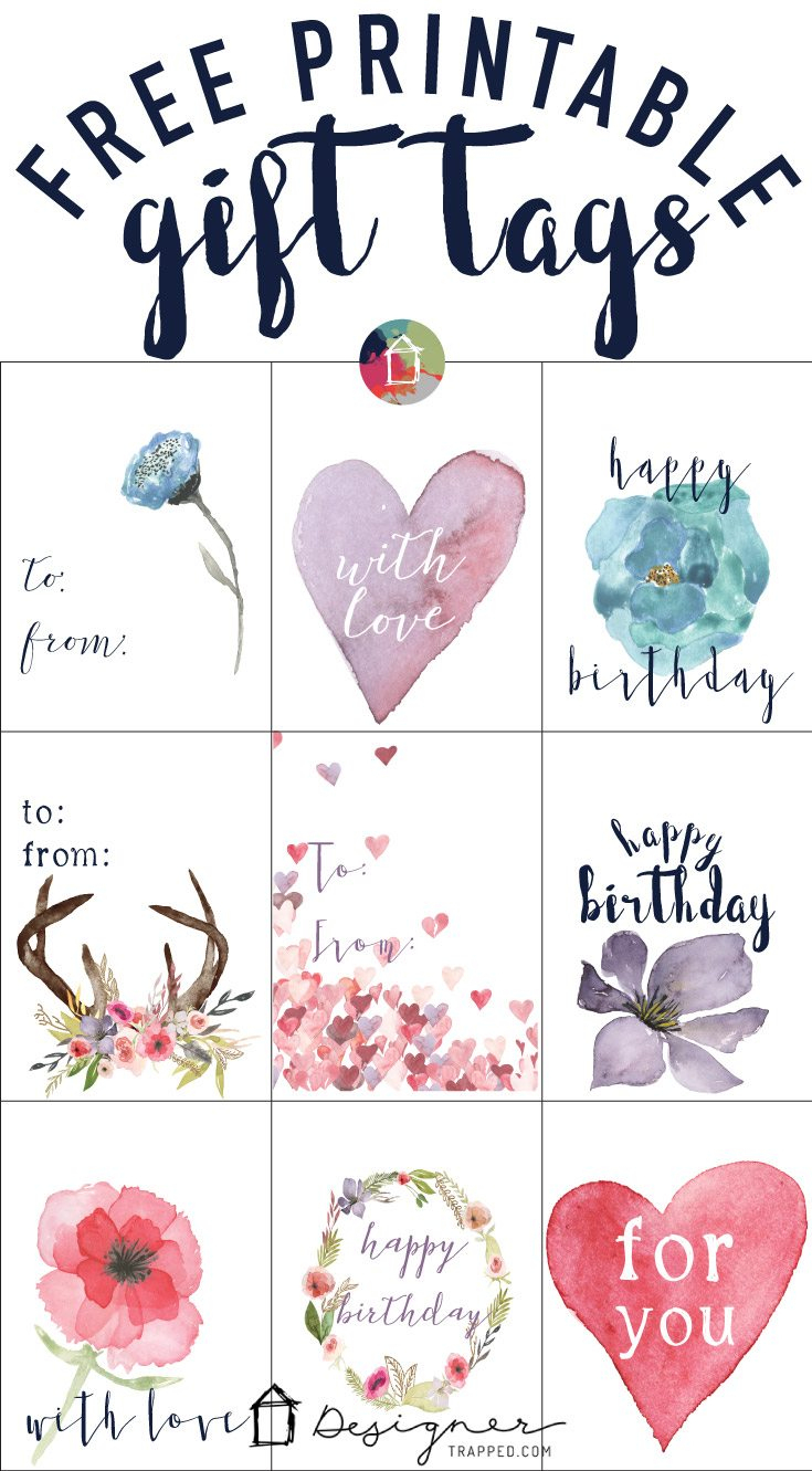 Free Printable Gift Tags For Birthdays | Designertrapped - Free Printable Gift Tags