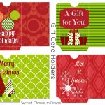 Free Printable Gift Tags & Gift Card Holders | Freebies | Free   Free Printable Christmas Gift Cards