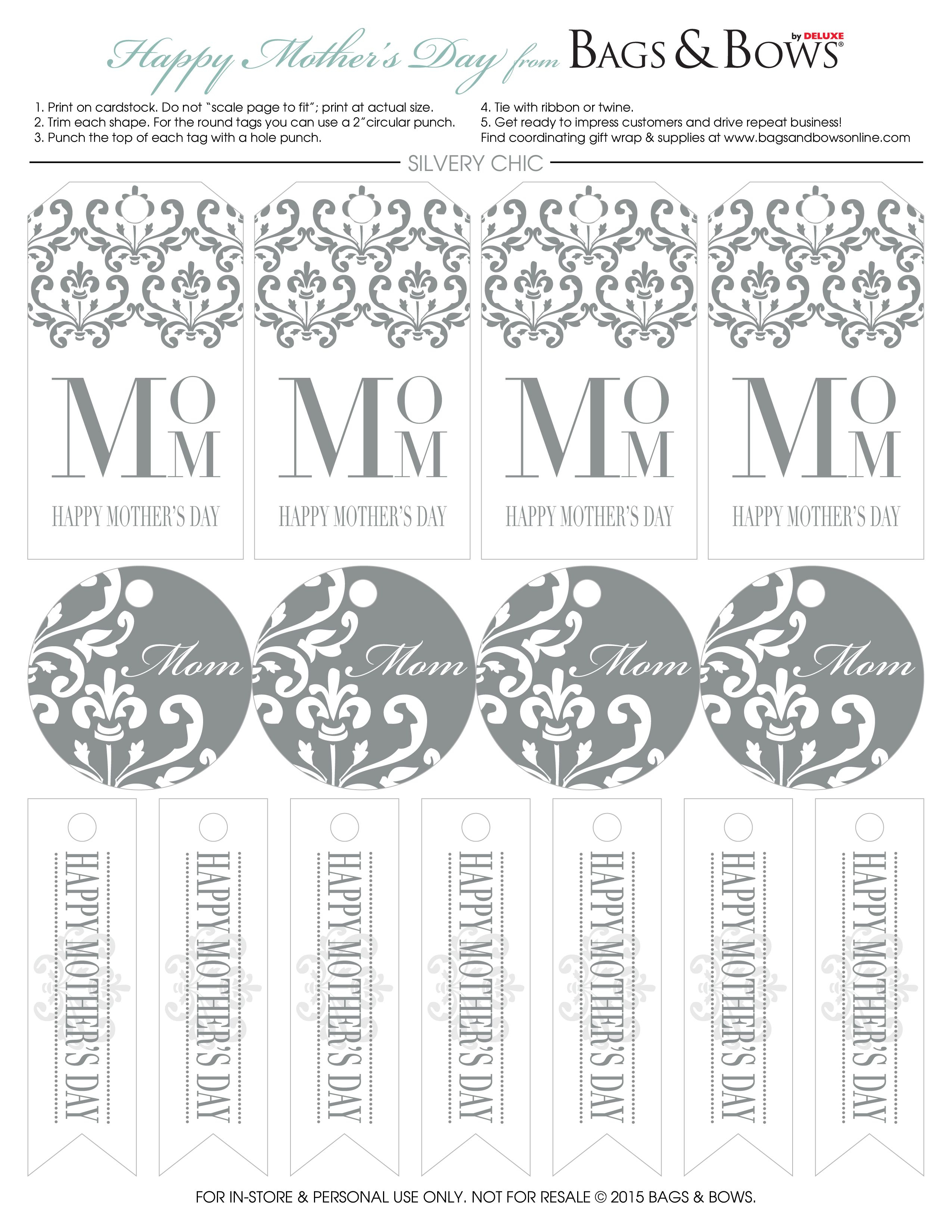 Free Printable Gift Tags! Mother&amp;#039;s Day Is Fast Approaching. Click - Free Online Gift Tags Printable