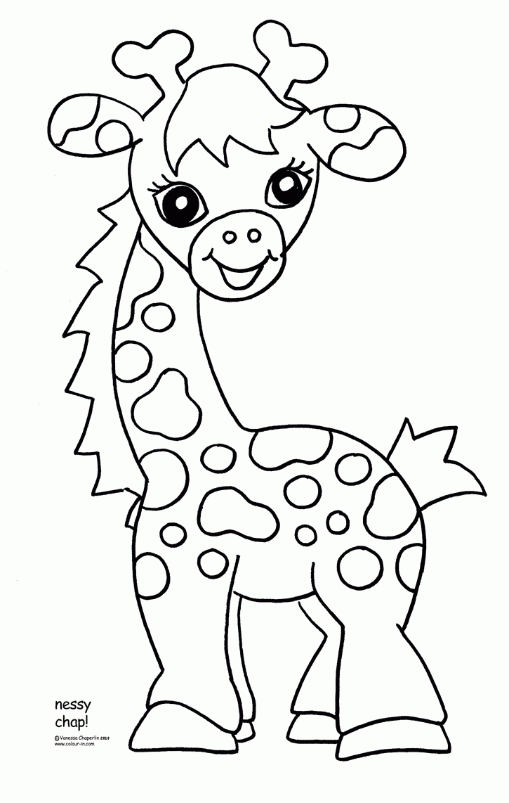 Free Printable Giraffe Coloring Pages For Kids | Summer Program - Free Printable Pictures Of Baby Animals