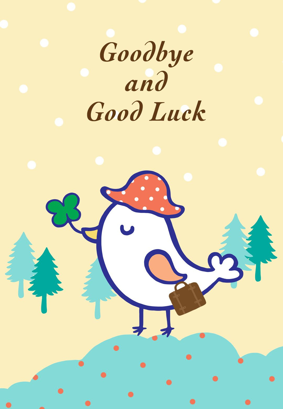 Free Printable Goodbye And Good Luck Greeting Card | Littlestar - Free Printable Good Luck Cards
