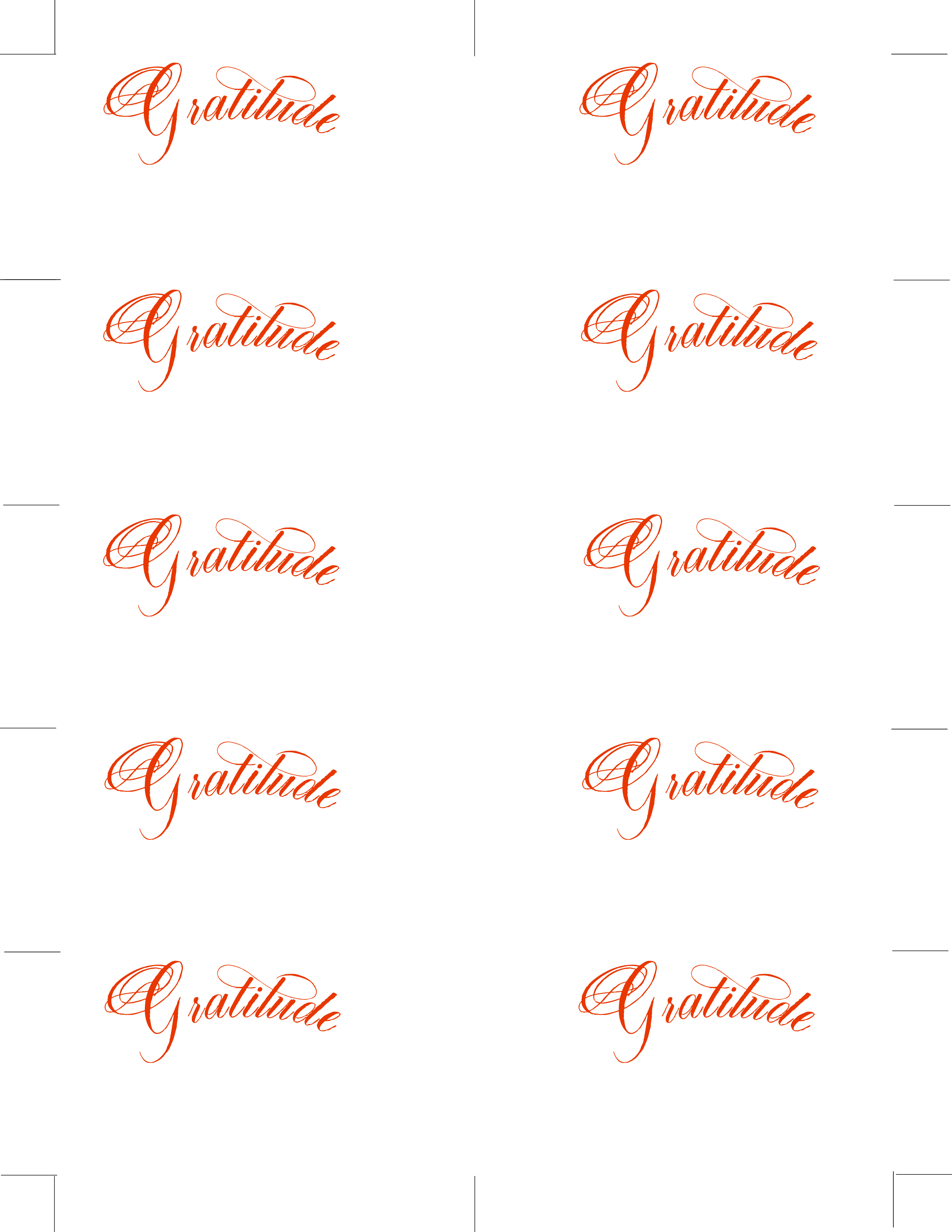 Free Printable Gratitude Place Cards | Lettering Art Studio - Free Printable Place Cards