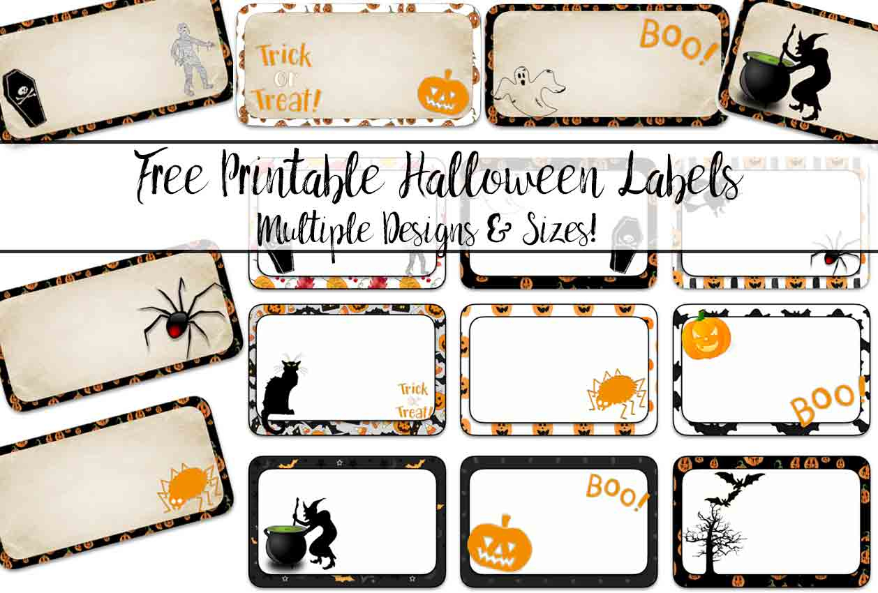 Free Printable Halloween Labels: Multiple Sizes, Multiple Designs - Free Printable Halloween Labels