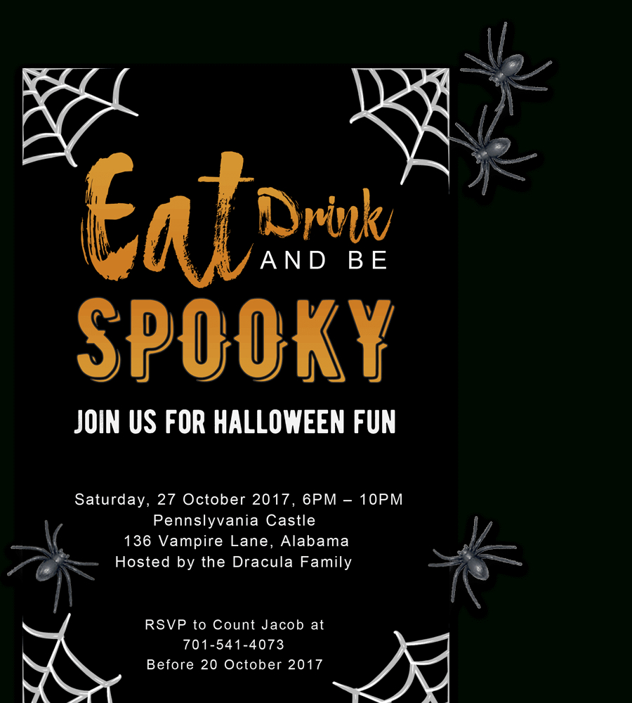 Free Printable Halloween Party Invitations 2018 ✅ [ Template] - Free Printable Halloween Party Invitations