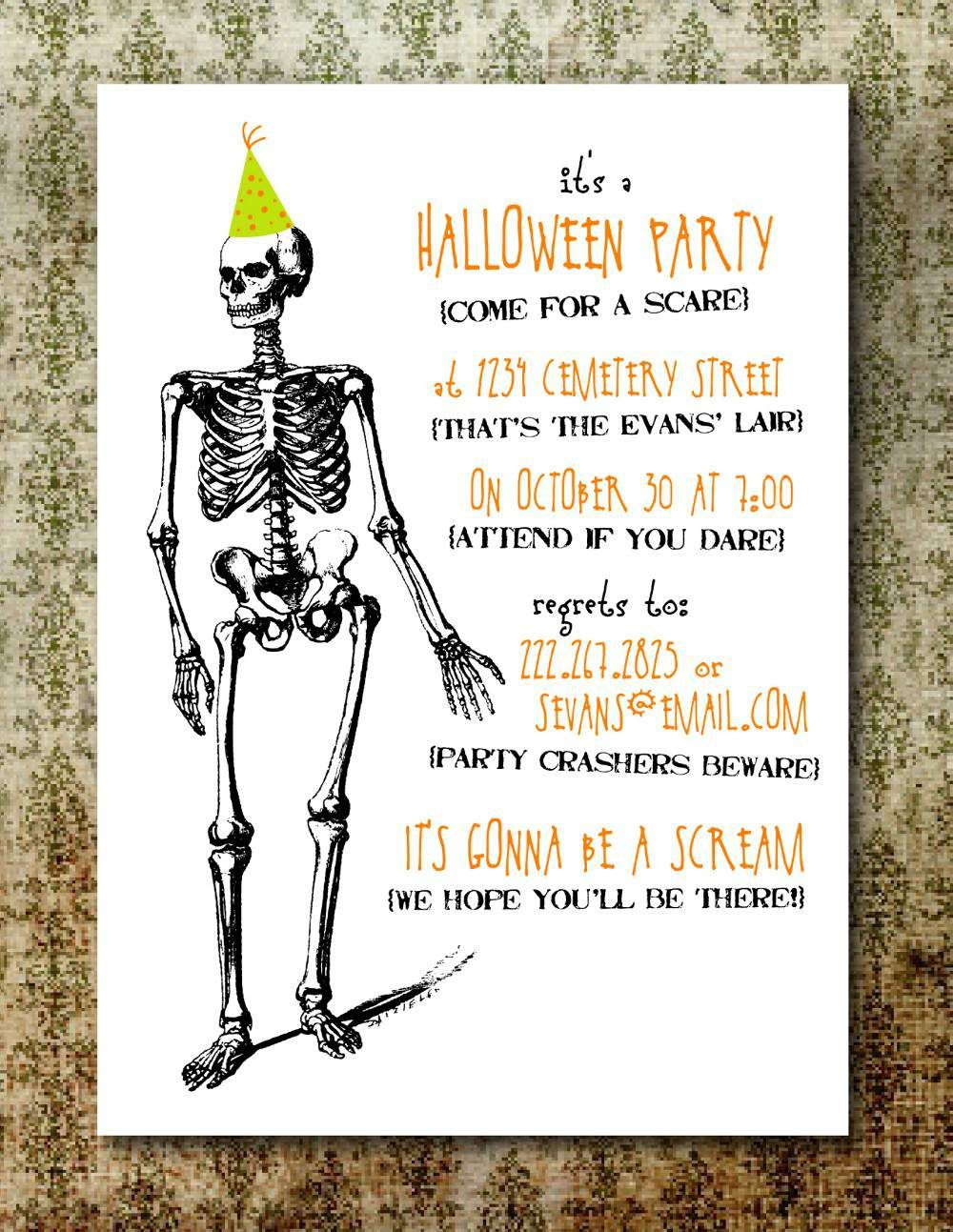 Free Printable Halloween Party Invitations For Adults | Party - Halloween Invitations Free Printable Black And White