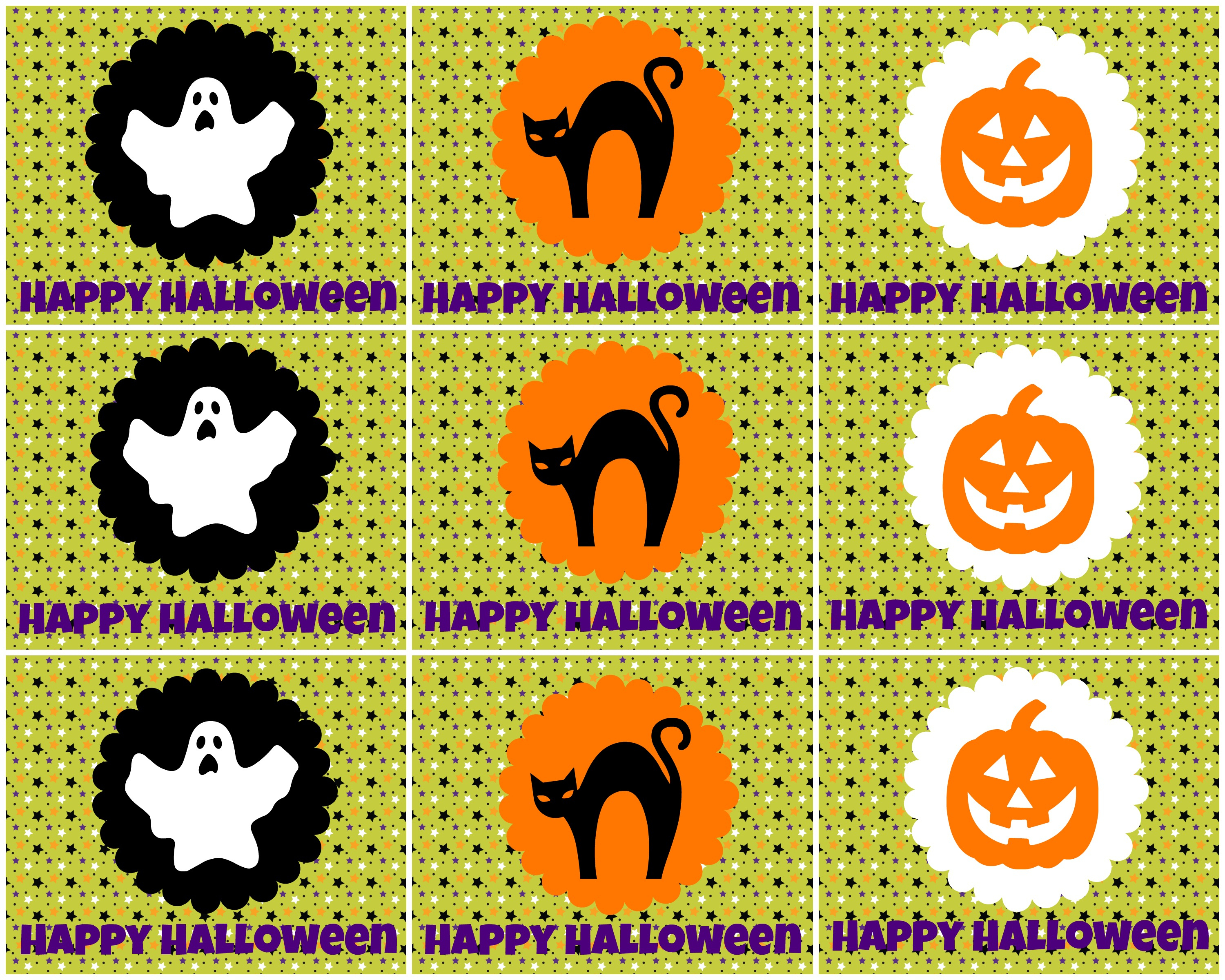 Free Printable Halloween Tags -- For Treat Bags, Labels, And More - Free Printable Halloween Labels