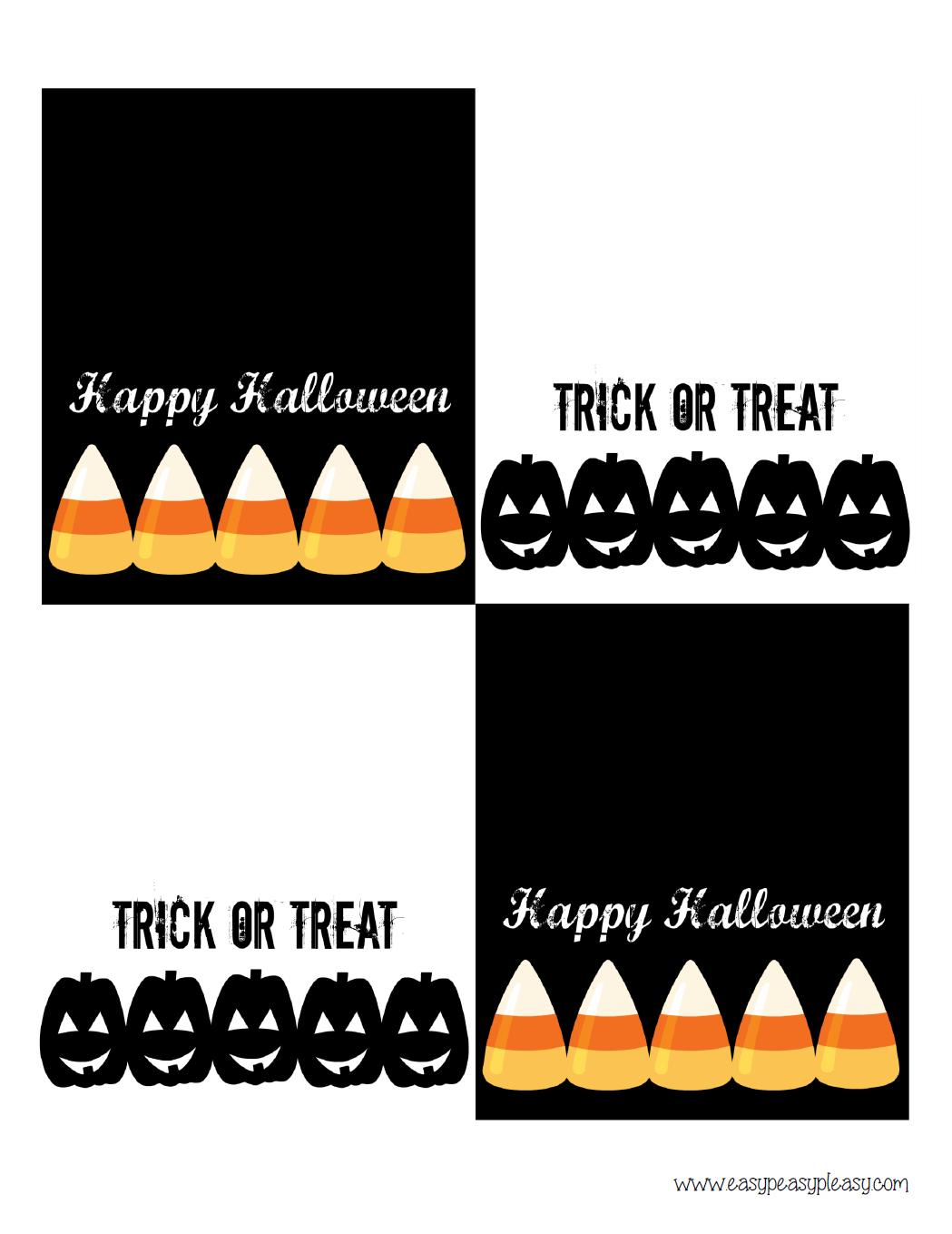 Free Printable Halloween Treat Bag Toppers - Easy Peasy Pleasy - Free Printable Trick Or Treat Bags