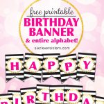Free Printable Happy Birthday Banner And Alphabet   Six Clever Sisters   Printable Alphabet Letters Free Download