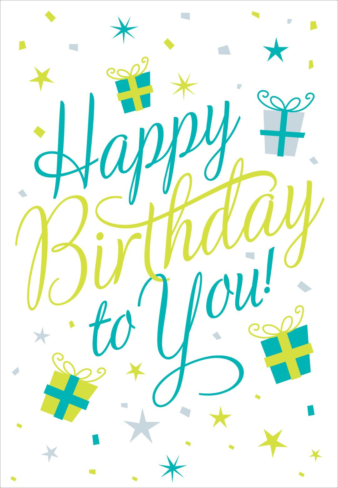 Free Printable Happy Birthday To You Greeting Card #birthday - Free Printable Happy Birthday Cards