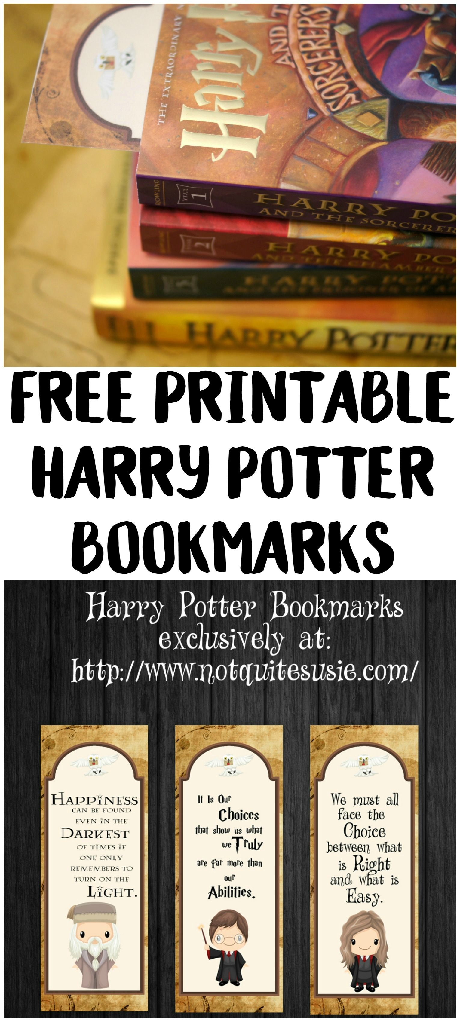 Free Printable Harry Potter Bookmarks | Geek Stuff | Pinterest - Free Printable Harry Potter Pictures