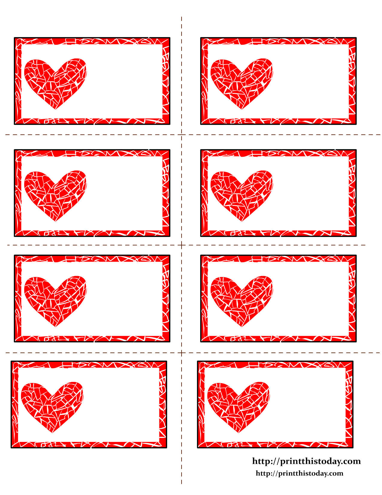 Free Printable Hearts Labels - Free Printable Hearts