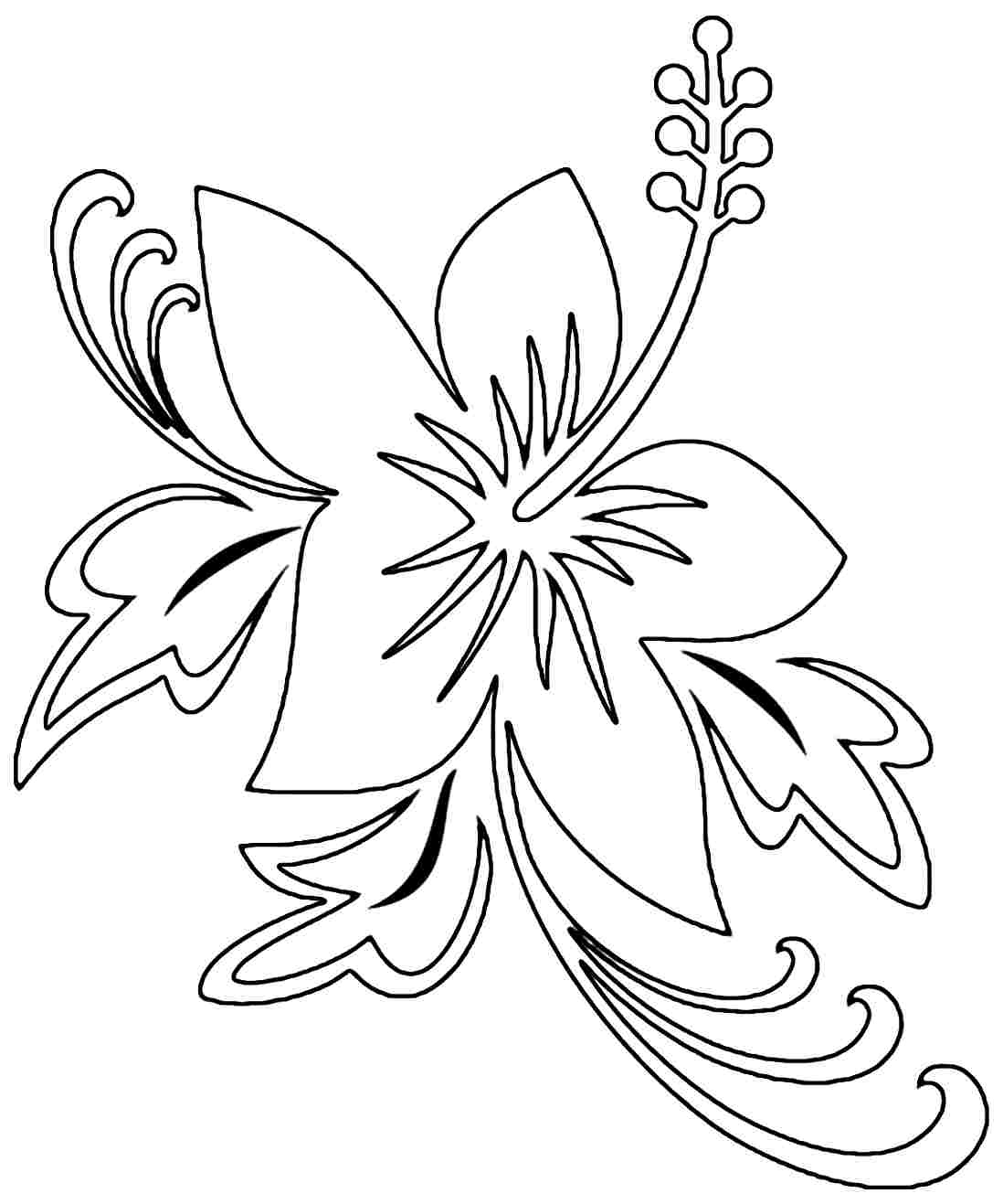 Free Printable Hibiscus Coloring Pages For Kids - Free Printable Hibiscus Coloring Pages