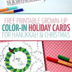 Free Printable Holiday Cards Adult Coloring Pages – Moms And Crafters   Free Printable Happy Holidays Greeting Cards